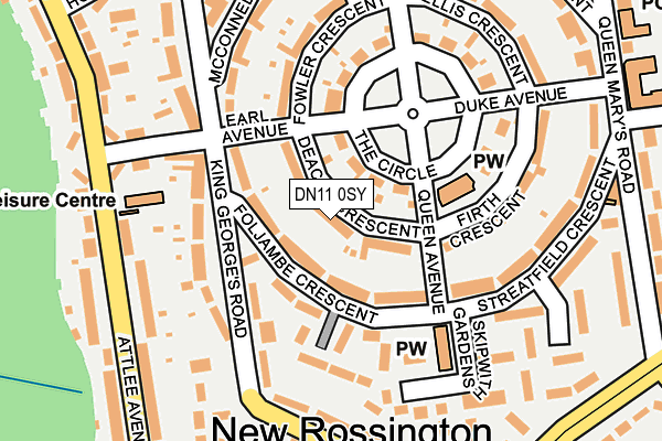 DN11 0SY map - OS OpenMap – Local (Ordnance Survey)