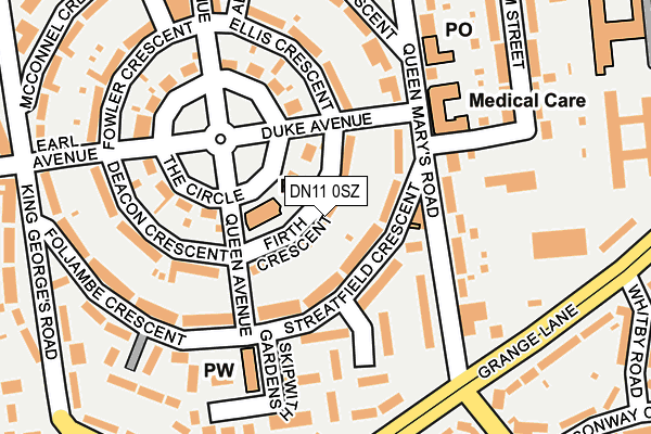 DN11 0SZ map - OS OpenMap – Local (Ordnance Survey)