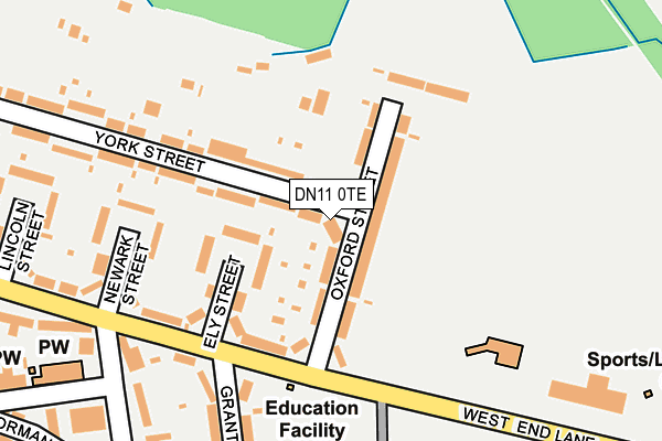 DN11 0TE map - OS OpenMap – Local (Ordnance Survey)