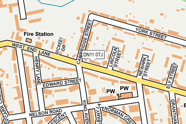 DN11 0TJ map - OS OpenMap – Local (Ordnance Survey)