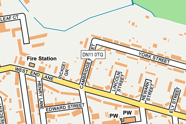 DN11 0TQ map - OS OpenMap – Local (Ordnance Survey)