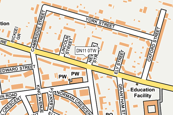 DN11 0TW map - OS OpenMap – Local (Ordnance Survey)