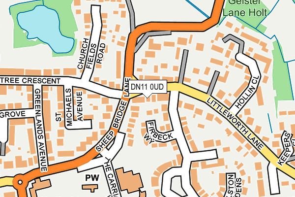 DN11 0UD map - OS OpenMap – Local (Ordnance Survey)