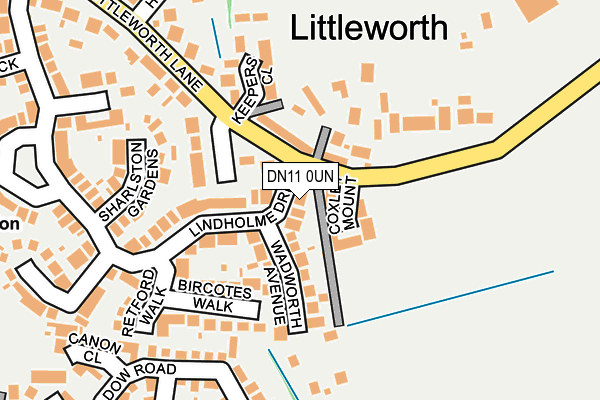 DN11 0UN map - OS OpenMap – Local (Ordnance Survey)