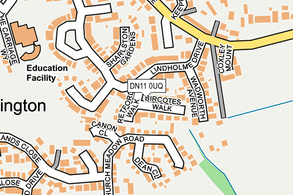 DN11 0UQ map - OS OpenMap – Local (Ordnance Survey)