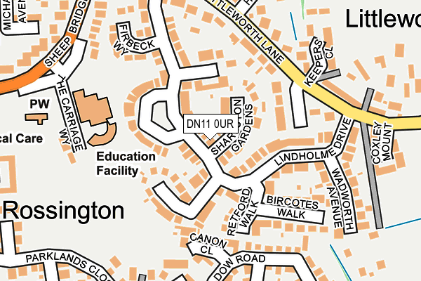 DN11 0UR map - OS OpenMap – Local (Ordnance Survey)