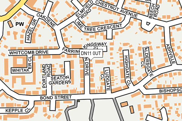 DN11 0UT map - OS OpenMap – Local (Ordnance Survey)