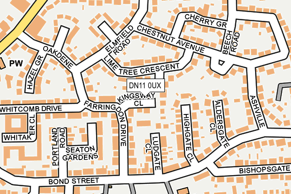 DN11 0UX map - OS OpenMap – Local (Ordnance Survey)