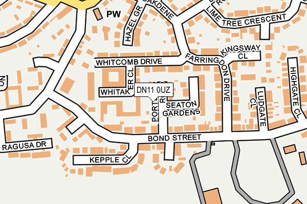 DN11 0UZ map - OS OpenMap – Local (Ordnance Survey)