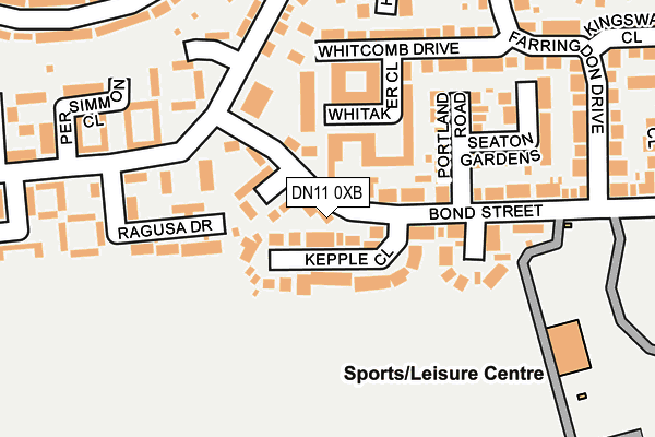 DN11 0XB map - OS OpenMap – Local (Ordnance Survey)