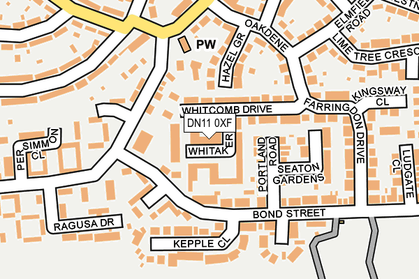 DN11 0XF map - OS OpenMap – Local (Ordnance Survey)