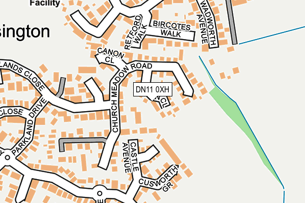 DN11 0XH map - OS OpenMap – Local (Ordnance Survey)