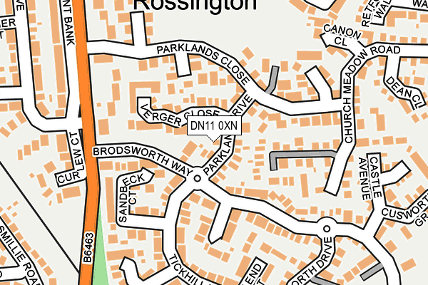 DN11 0XN map - OS OpenMap – Local (Ordnance Survey)