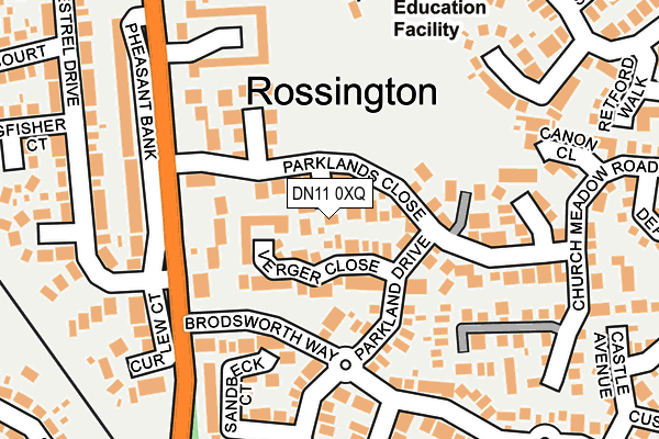 DN11 0XQ map - OS OpenMap – Local (Ordnance Survey)