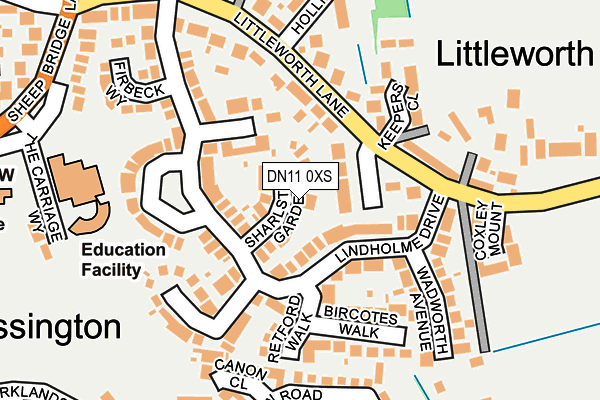 DN11 0XS map - OS OpenMap – Local (Ordnance Survey)