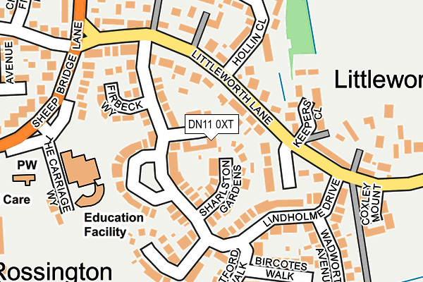 DN11 0XT map - OS OpenMap – Local (Ordnance Survey)