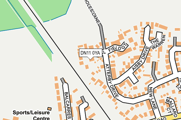 DN11 0YA map - OS OpenMap – Local (Ordnance Survey)