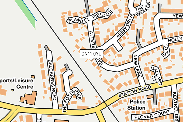 DN11 0YU map - OS OpenMap – Local (Ordnance Survey)