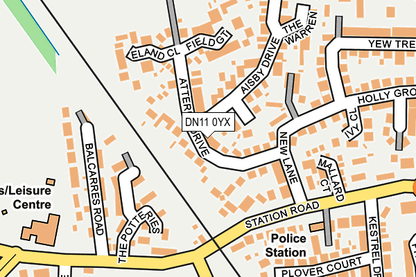 DN11 0YX map - OS OpenMap – Local (Ordnance Survey)