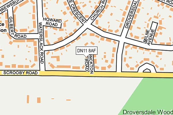 DN11 8AF map - OS OpenMap – Local (Ordnance Survey)