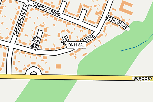 DN11 8AL map - OS OpenMap – Local (Ordnance Survey)