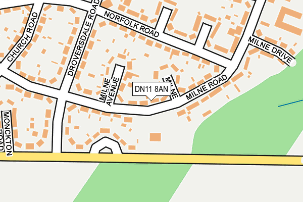 DN11 8AN map - OS OpenMap – Local (Ordnance Survey)