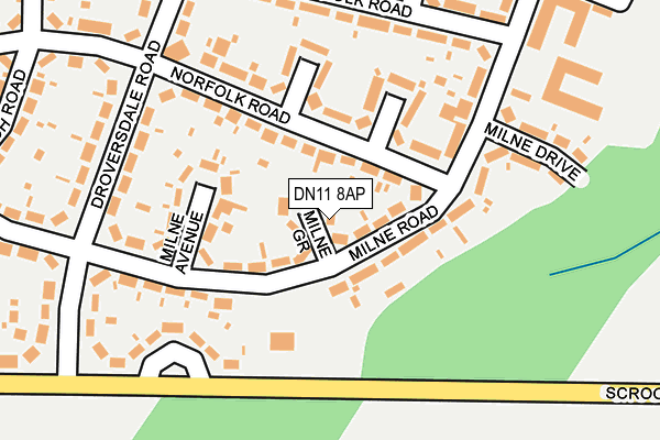 DN11 8AP map - OS OpenMap – Local (Ordnance Survey)
