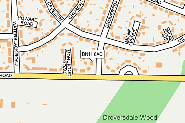 DN11 8AQ map - OS OpenMap – Local (Ordnance Survey)