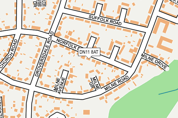 DN11 8AT map - OS OpenMap – Local (Ordnance Survey)