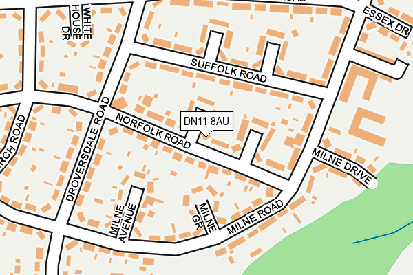 DN11 8AU map - OS OpenMap – Local (Ordnance Survey)