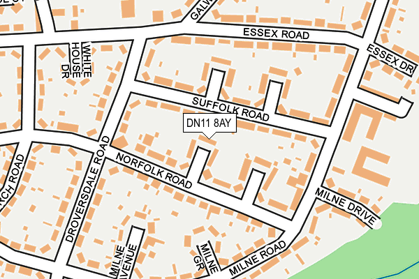 DN11 8AY map - OS OpenMap – Local (Ordnance Survey)