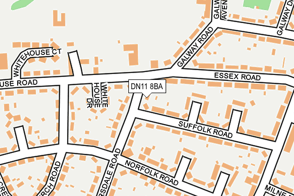 DN11 8BA map - OS OpenMap – Local (Ordnance Survey)