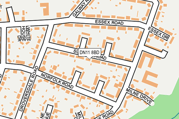 DN11 8BD map - OS OpenMap – Local (Ordnance Survey)
