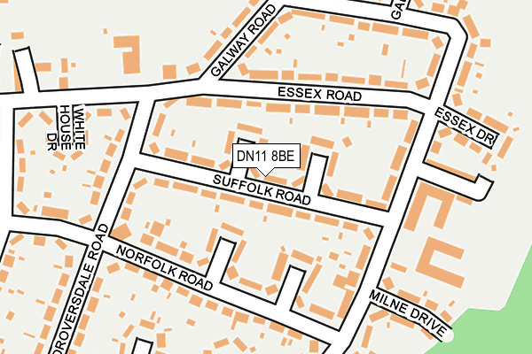DN11 8BE map - OS OpenMap – Local (Ordnance Survey)