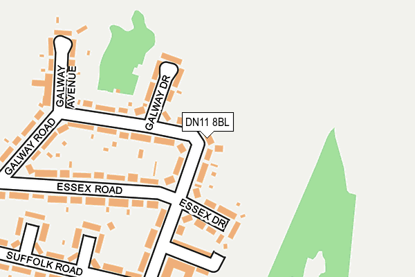 DN11 8BL map - OS OpenMap – Local (Ordnance Survey)