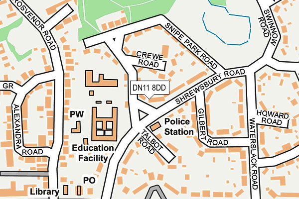 DN11 8DD map - OS OpenMap – Local (Ordnance Survey)