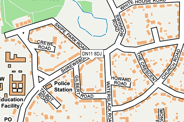 DN11 8DJ map - OS OpenMap – Local (Ordnance Survey)
