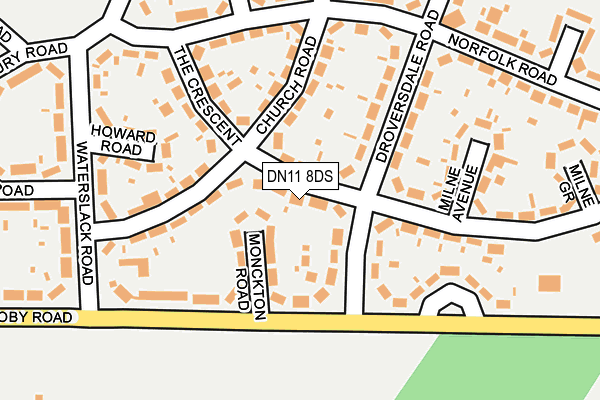 DN11 8DS map - OS OpenMap – Local (Ordnance Survey)