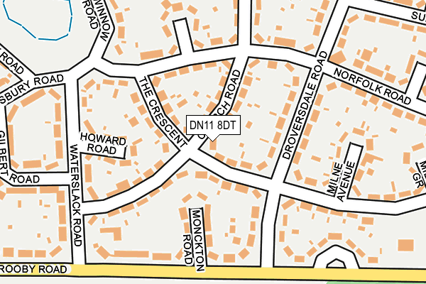 DN11 8DT map - OS OpenMap – Local (Ordnance Survey)