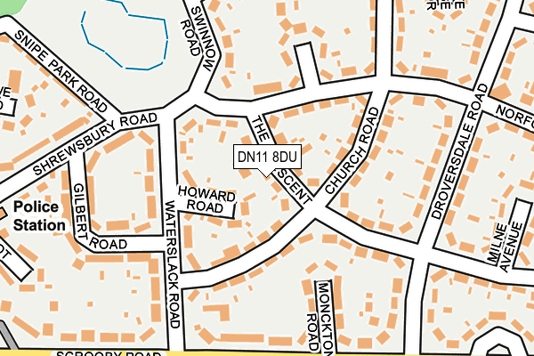 DN11 8DU map - OS OpenMap – Local (Ordnance Survey)