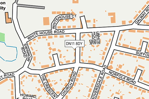 DN11 8DY map - OS OpenMap – Local (Ordnance Survey)
