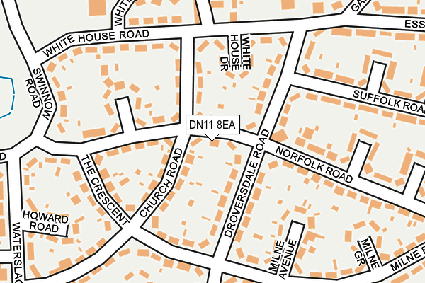 DN11 8EA map - OS OpenMap – Local (Ordnance Survey)