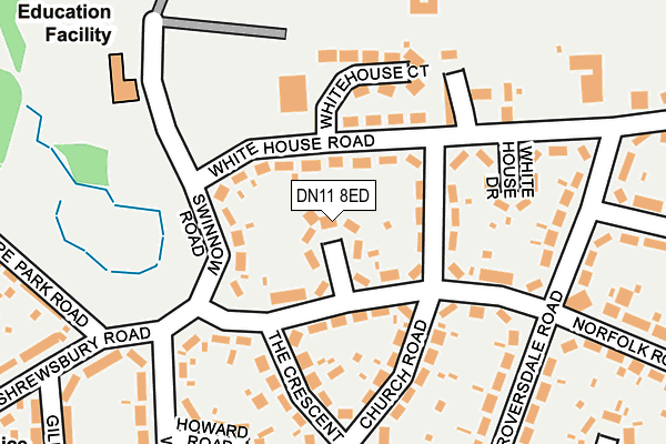 DN11 8ED map - OS OpenMap – Local (Ordnance Survey)