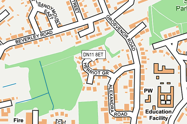 DN11 8ET map - OS OpenMap – Local (Ordnance Survey)