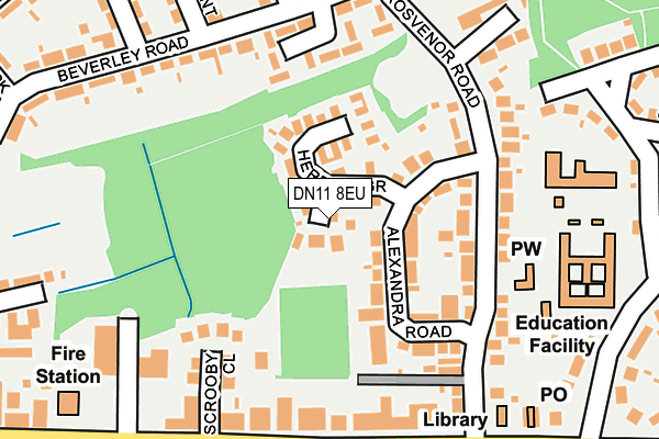 DN11 8EU map - OS OpenMap – Local (Ordnance Survey)