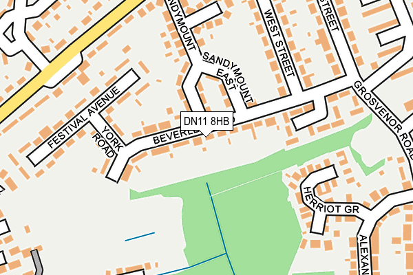 DN11 8HB map - OS OpenMap – Local (Ordnance Survey)
