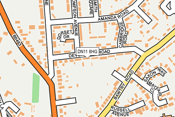 DN11 8HG map - OS OpenMap – Local (Ordnance Survey)