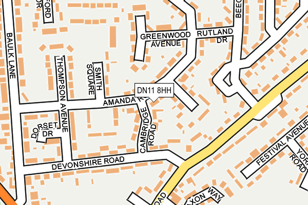 DN11 8HH map - OS OpenMap – Local (Ordnance Survey)