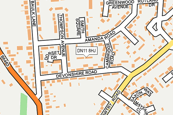 DN11 8HJ map - OS OpenMap – Local (Ordnance Survey)