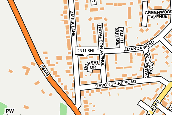 DN11 8HL map - OS OpenMap – Local (Ordnance Survey)
